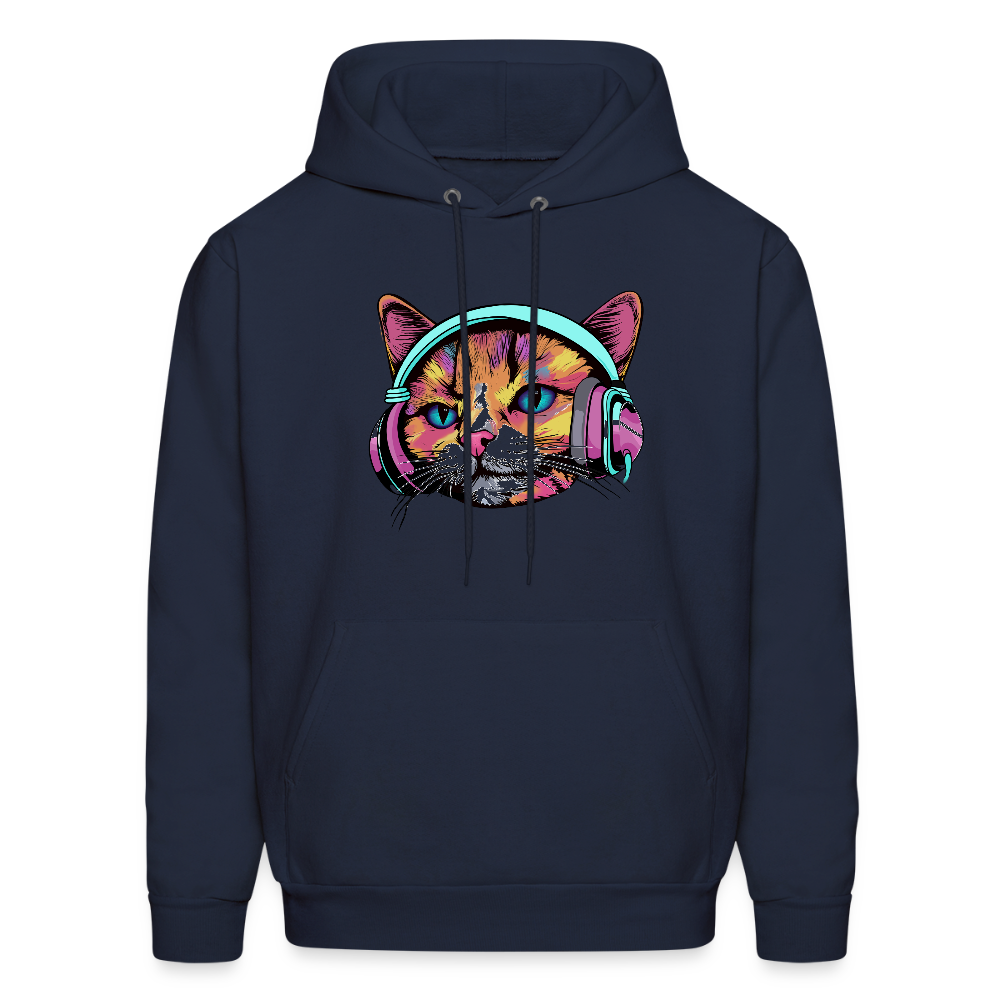 Beat Drop Cat Hoodie - navy