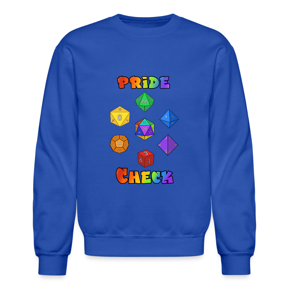 Pride Check Crewneck Sweatshirt - royal blue