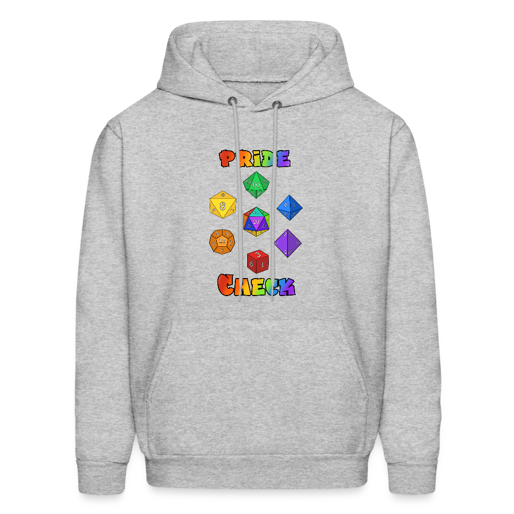 Pride Check Hoodie - heather gray