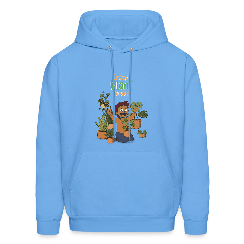Crazy Plant Person Hoodie - carolina blue