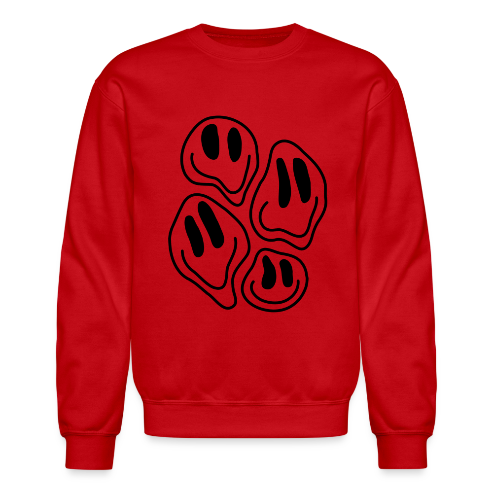 Droopy Smiles Unisex Crewneck Sweatshirt - red