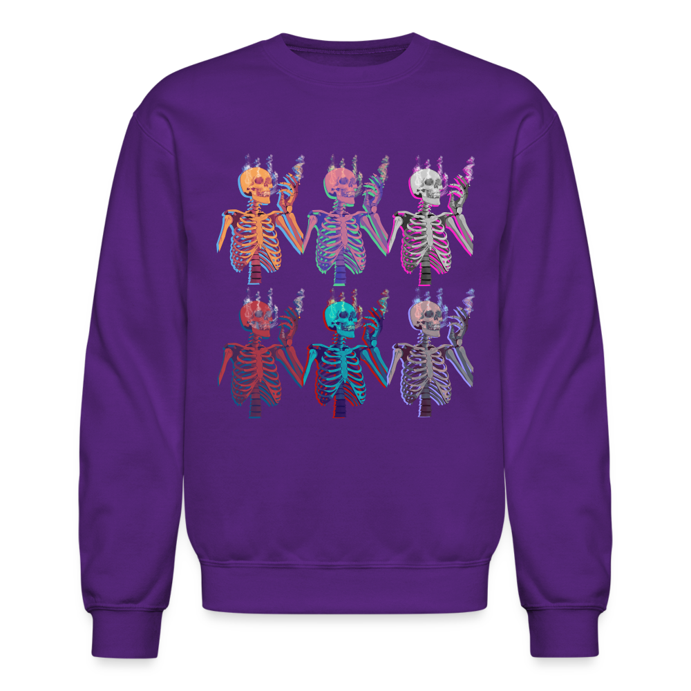 Skellies Crewneck Sweatshirt - purple