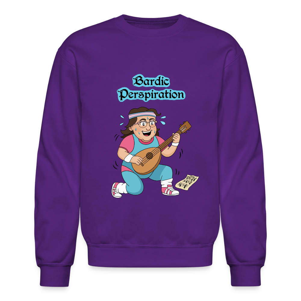 Bardic Perspiration Crewneck Sweatshirt - purple