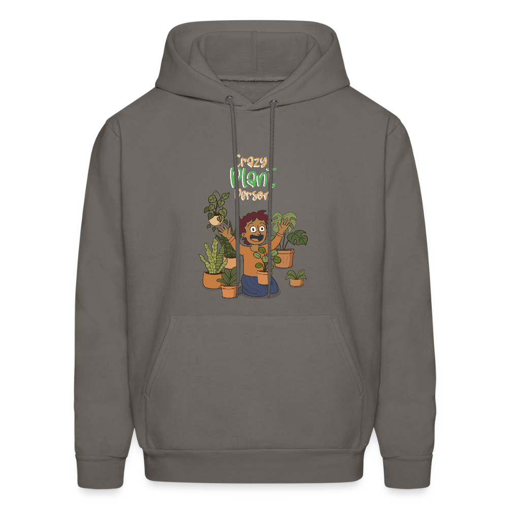 Crazy Plant Person Hoodie - asphalt gray