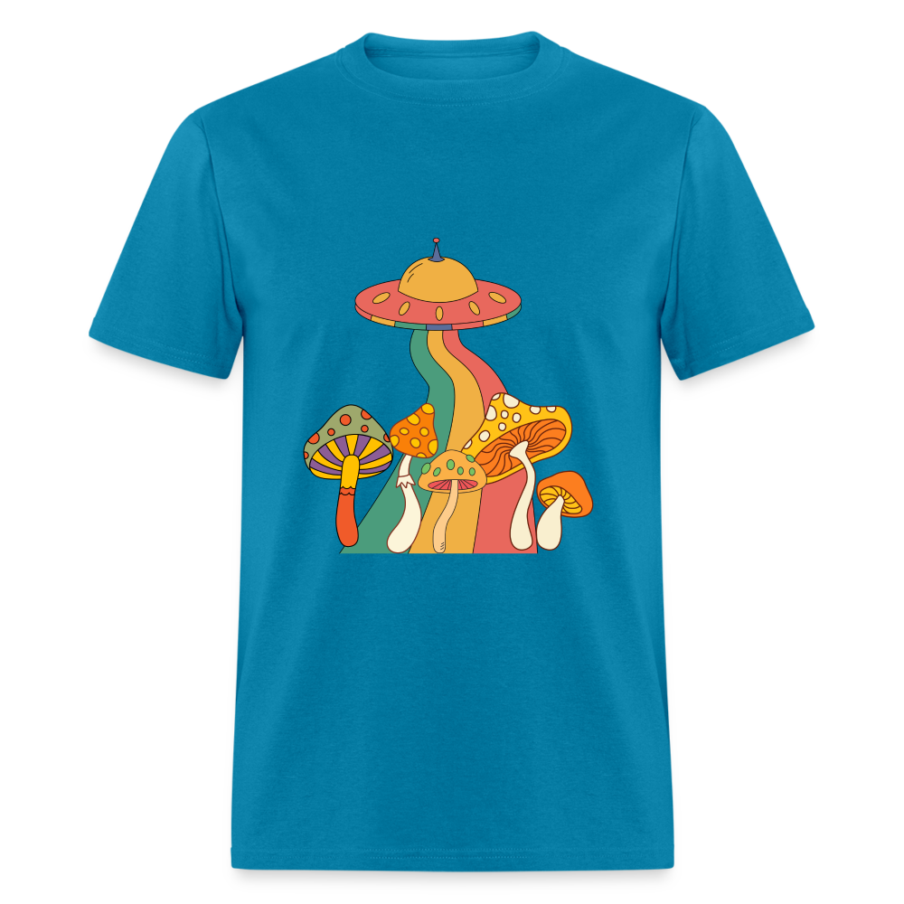 Space Mushies Unisex Classic T-Shirt - turquoise