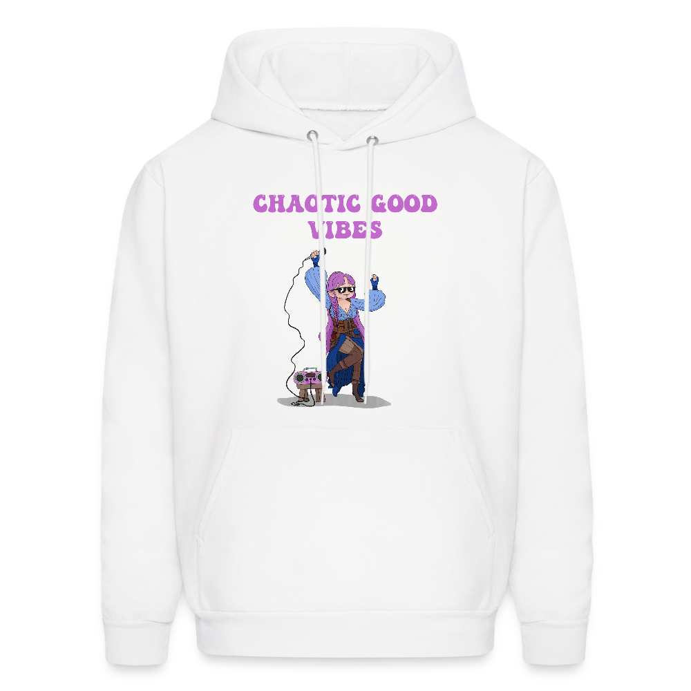 Chaotic Good Vibes Hoodie - white