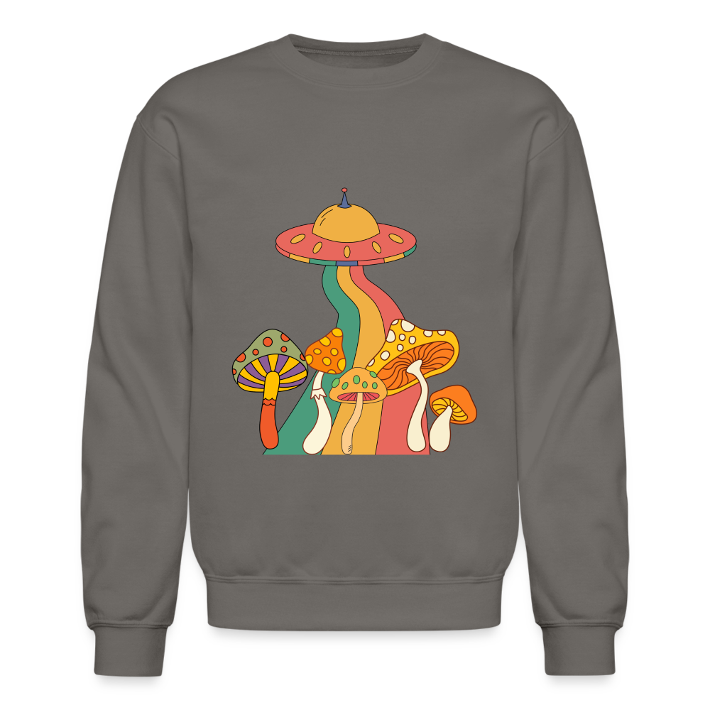 Space Mushies Crewneck Sweatshirt - asphalt gray