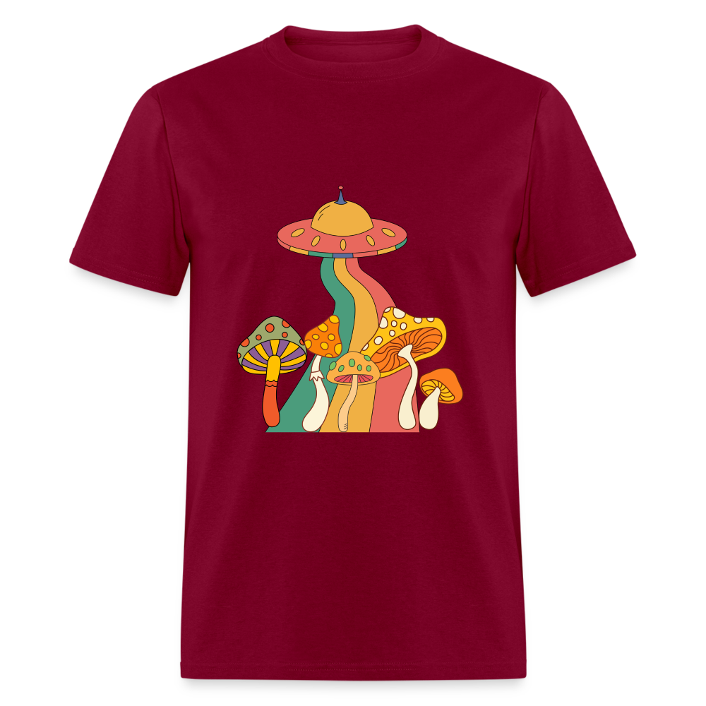 Space Mushies Unisex Classic T-Shirt - burgundy