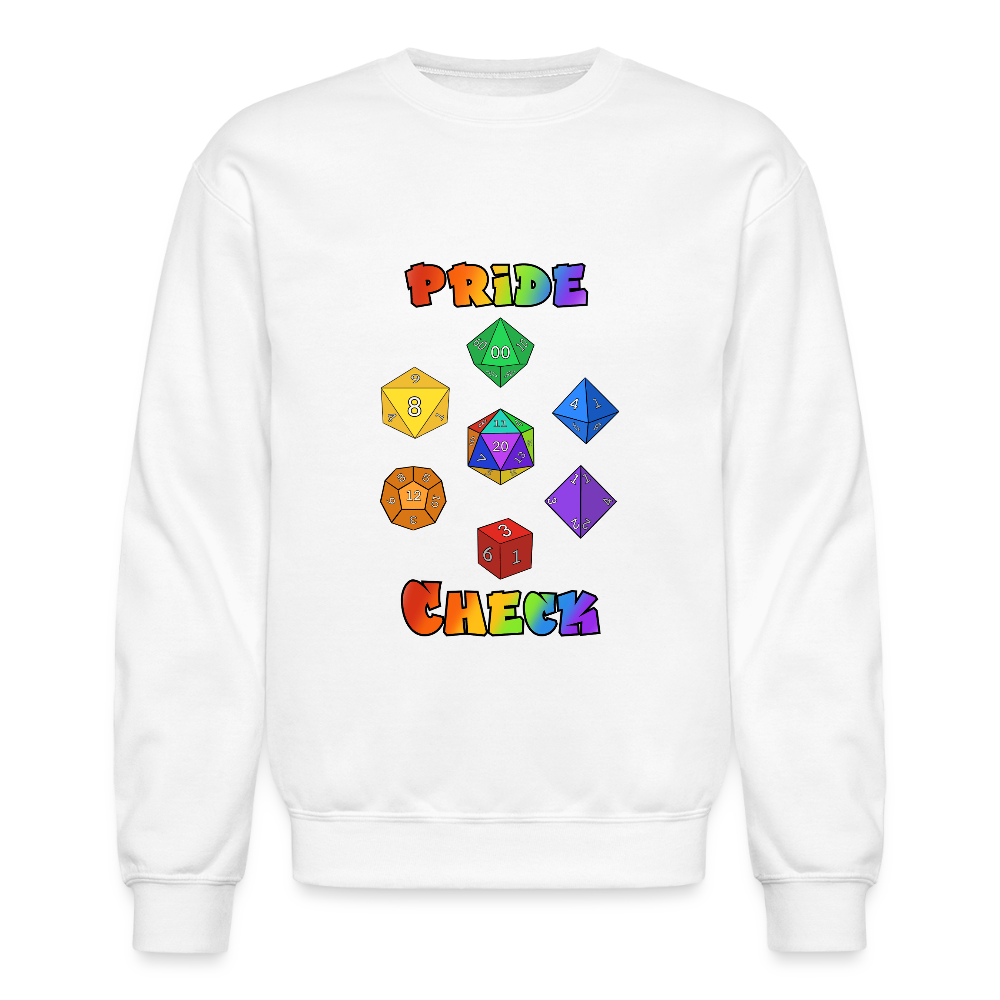 Pride Check Crewneck Sweatshirt - white