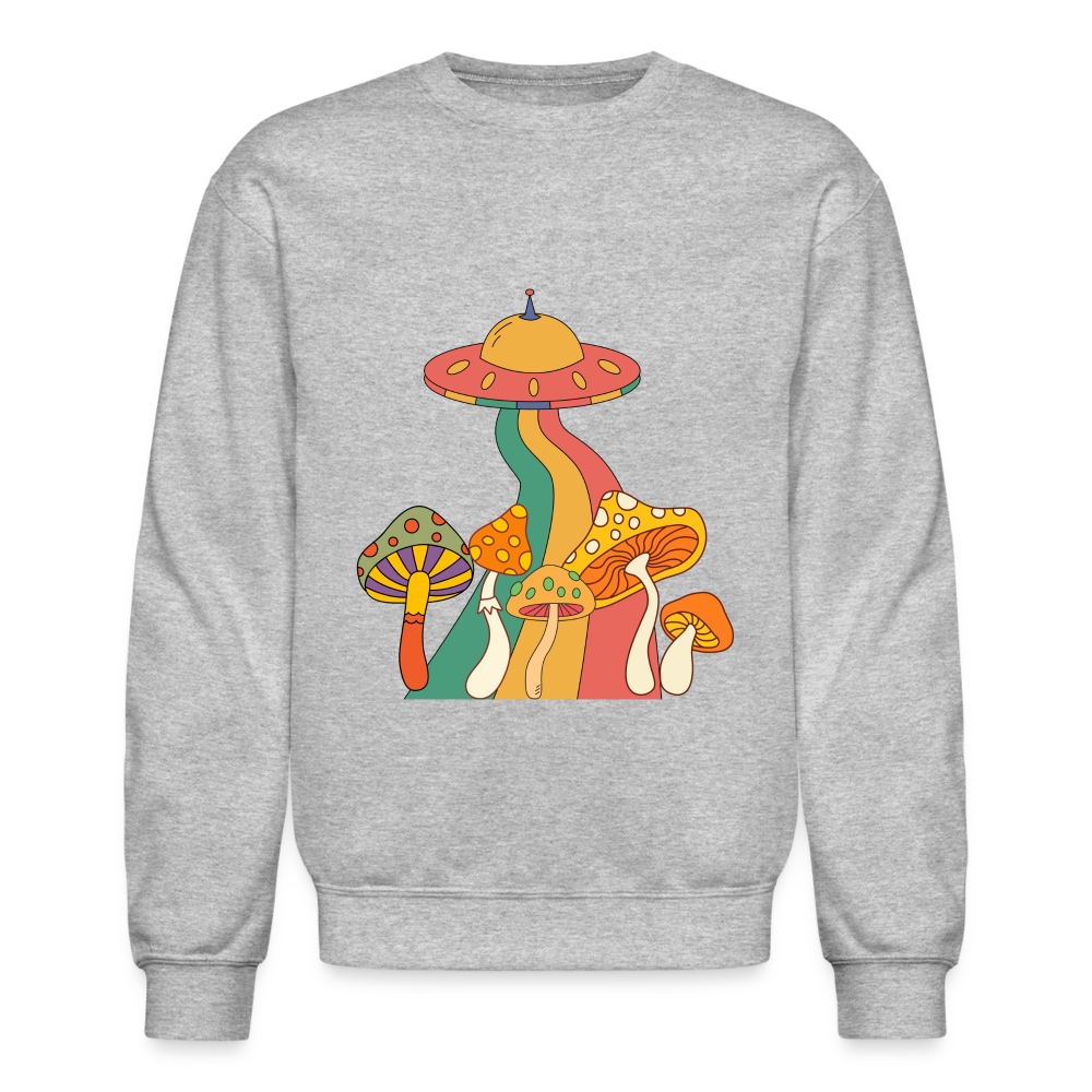 Space Mushies Crewneck Sweatshirt - heather gray