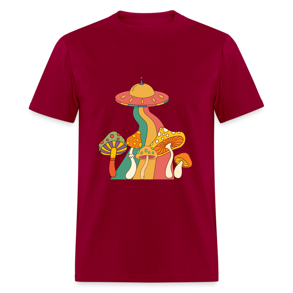 Space Mushies Unisex Classic T-Shirt - dark red