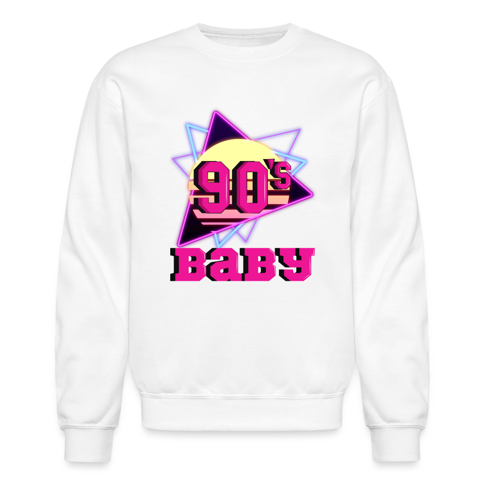 90s Baby Unisex Crewneck Sweatshirt - white