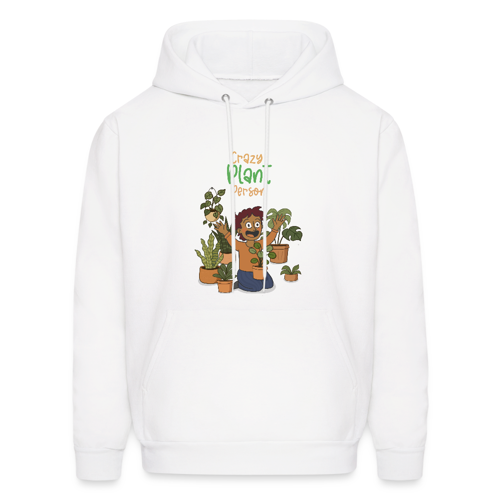 Crazy Plant Person Hoodie - white
