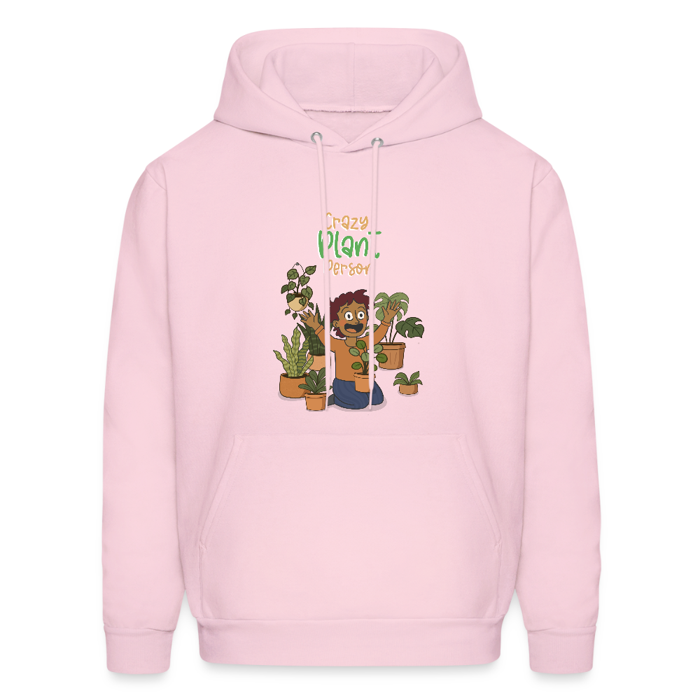 Crazy Plant Person Hoodie - pale pink