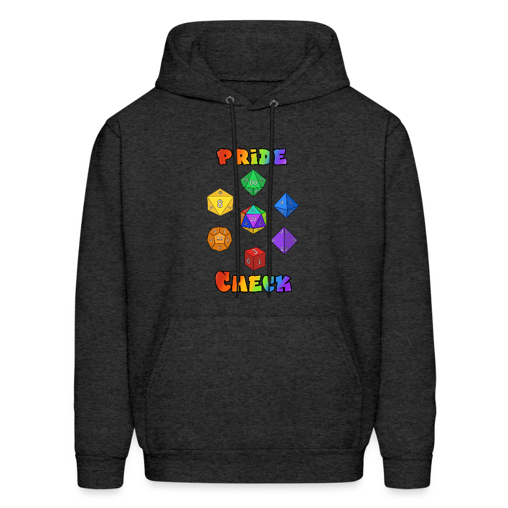 Pride Check Hoodie - charcoal grey