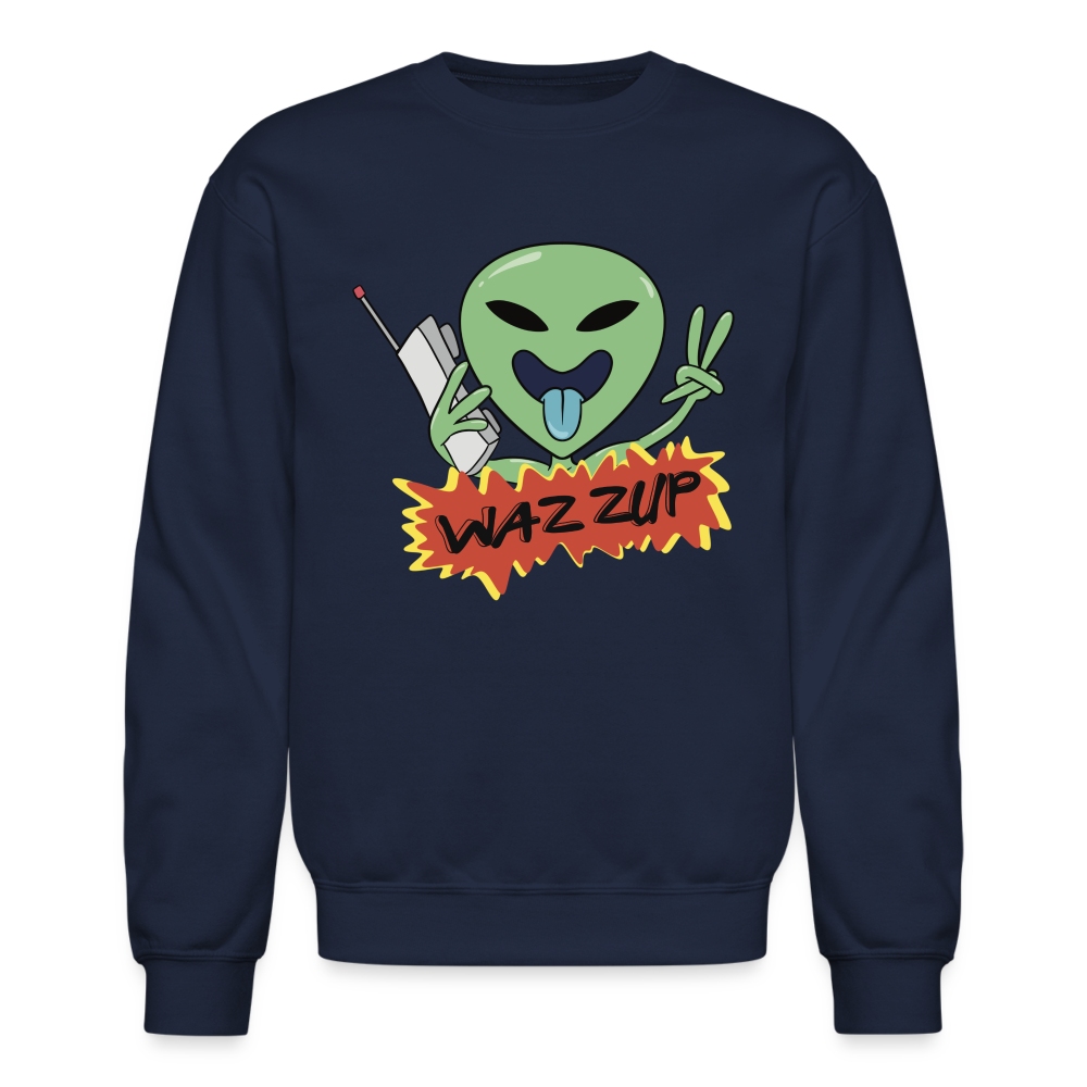 WAZZUP Unisex Crewneck Sweatshirt - navy