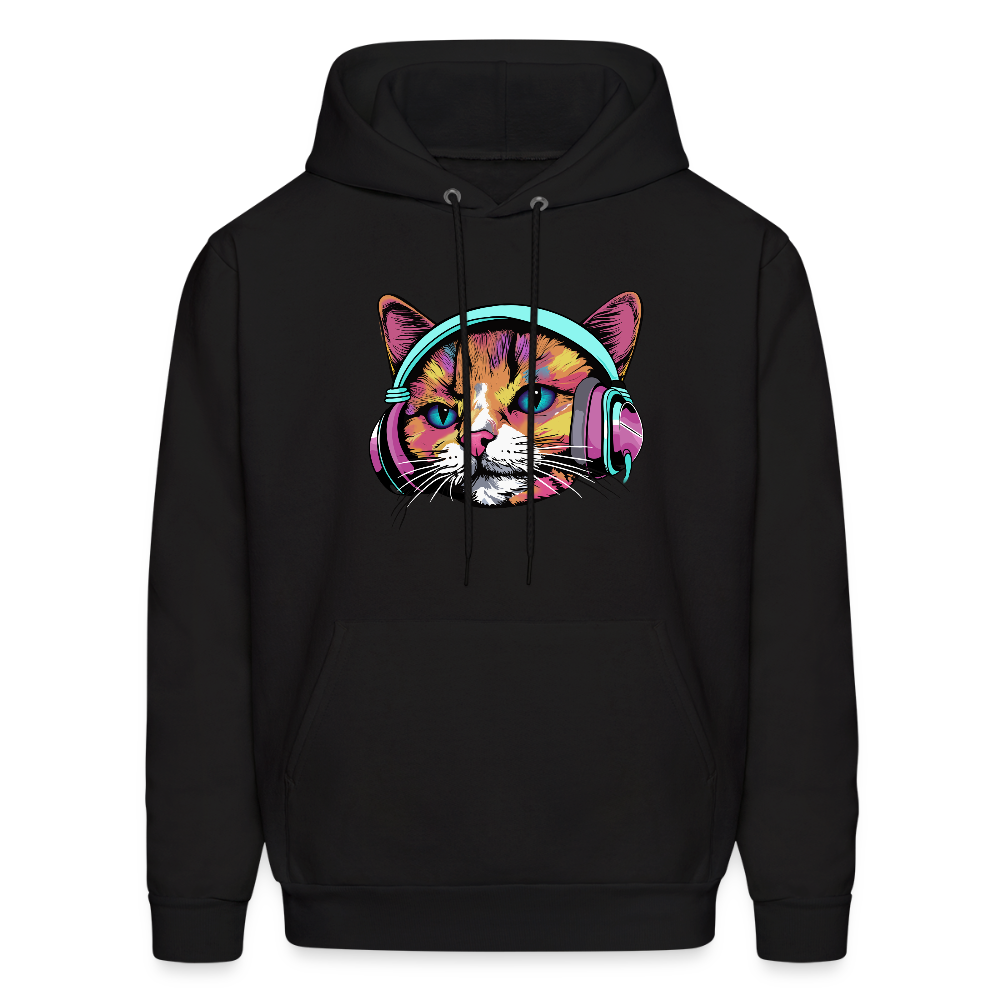 Beat Drop Cat Hoodie - black