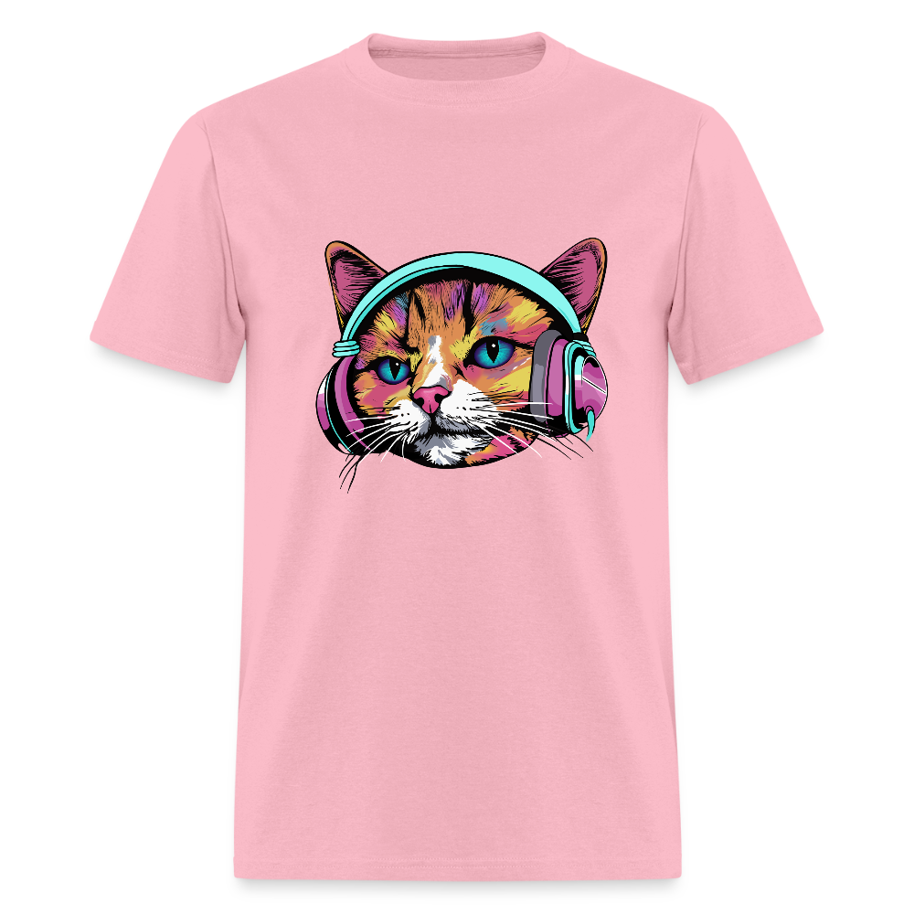 Beat Drop Cat T-Shirt - pink