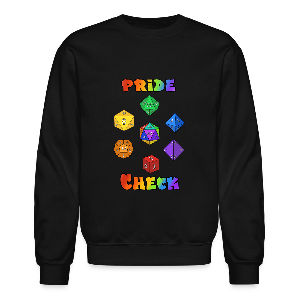 Pride Check Crewneck Sweatshirt - black