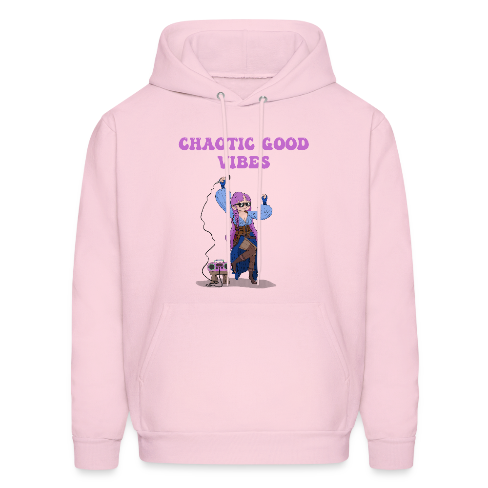 Chaotic Good Vibes Hoodie - pale pink