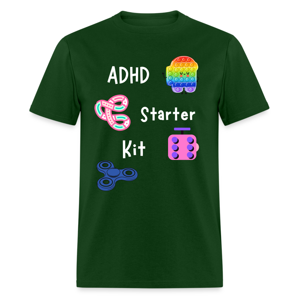 ADHD Unisex Classic T-Shirt - White - forest green