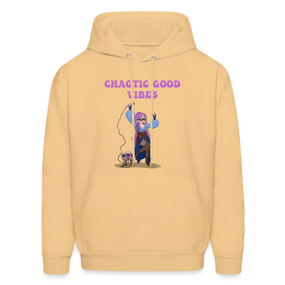 Chaotic Good Vibes Hoodie - light gold