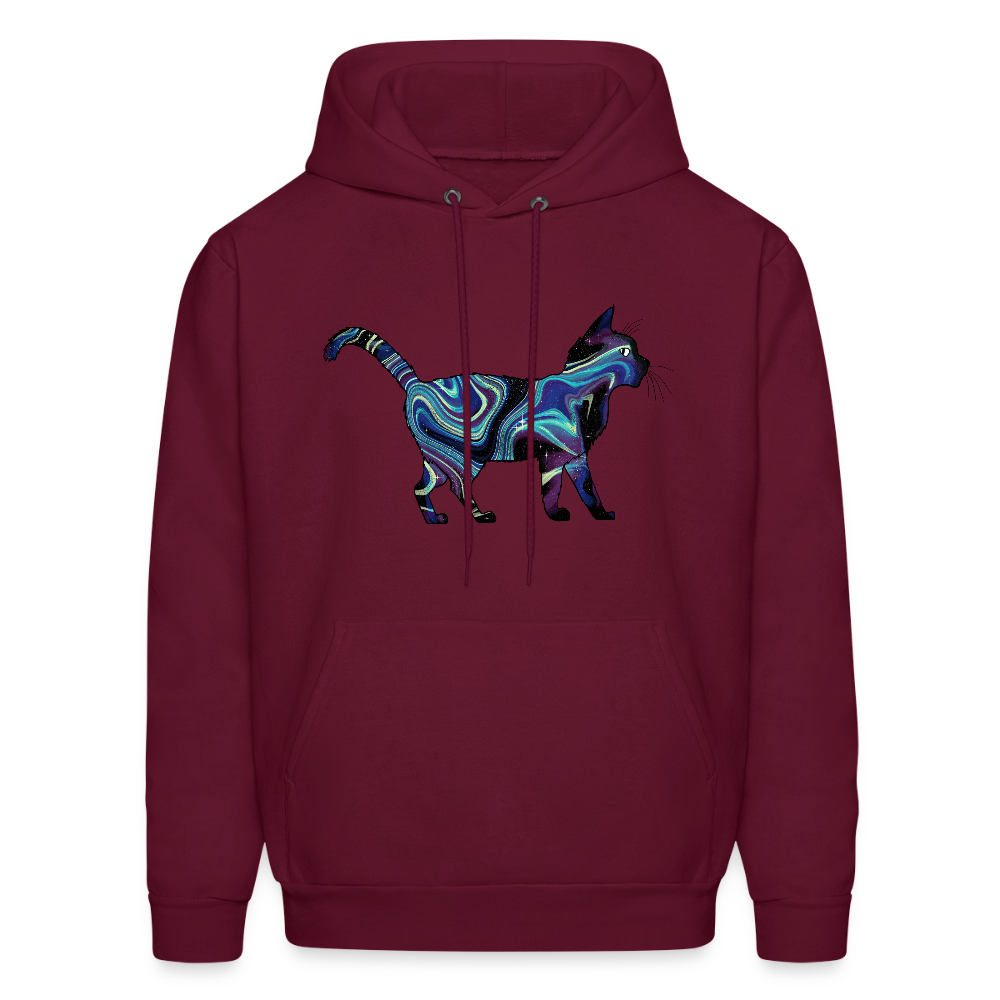 Cosmic Cat Hoodie - burgundy