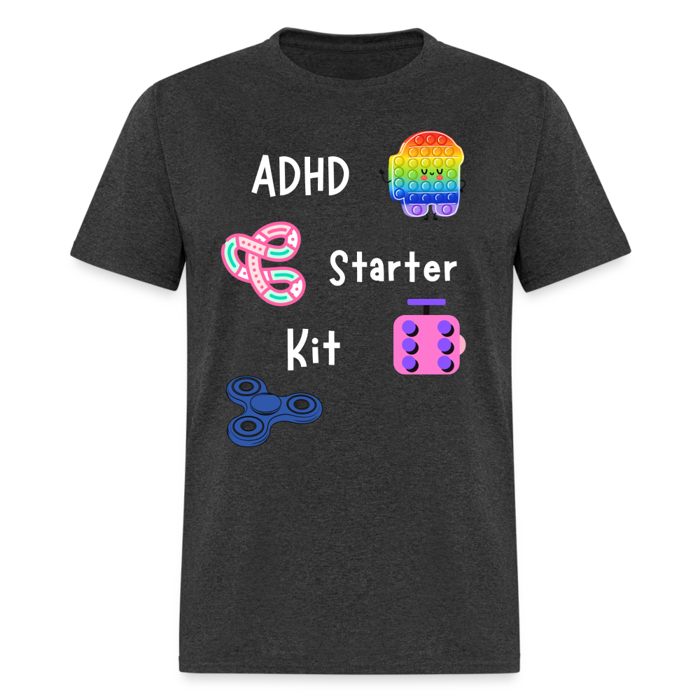 ADHD Unisex Classic T-Shirt - White - heather black