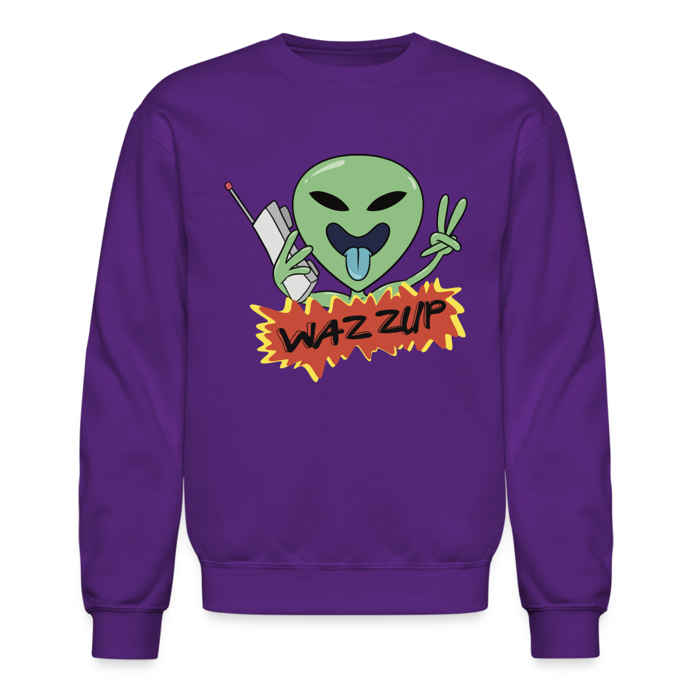 WAZZUP Unisex Crewneck Sweatshirt - purple