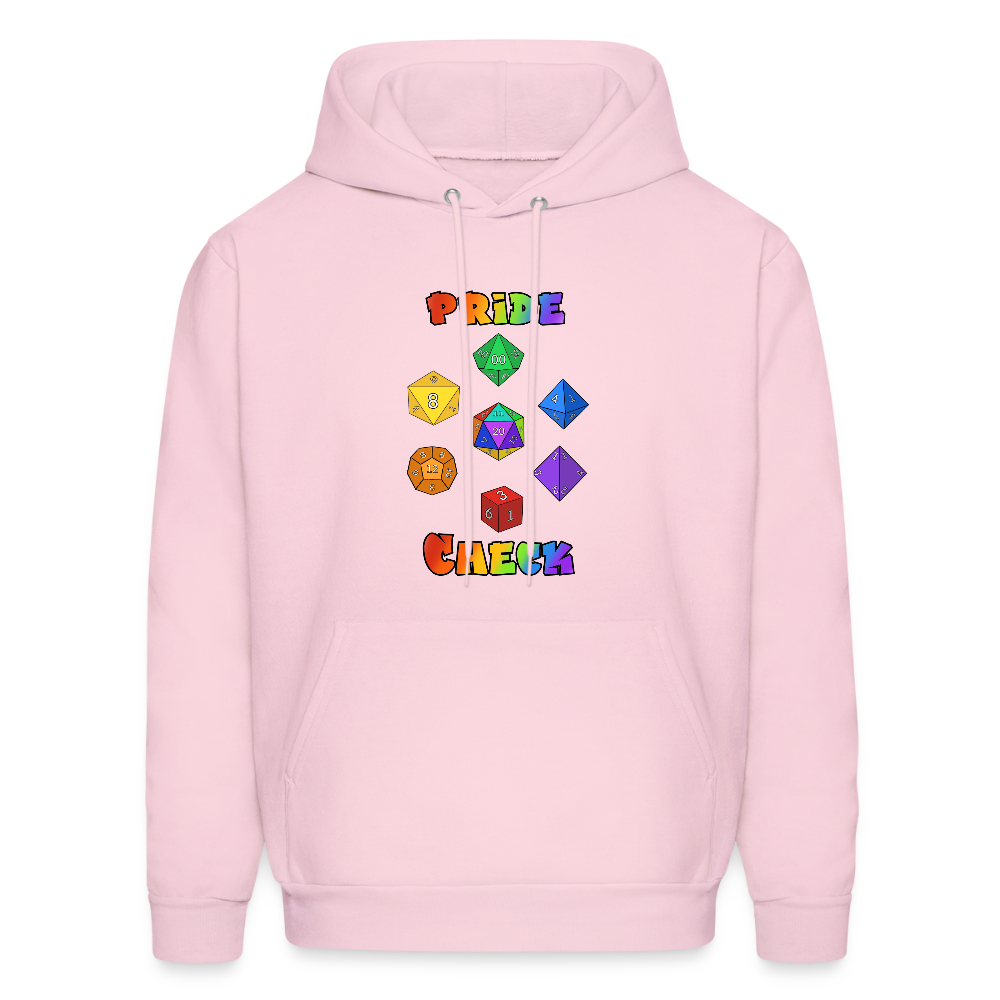 Pride Check Hoodie - pale pink