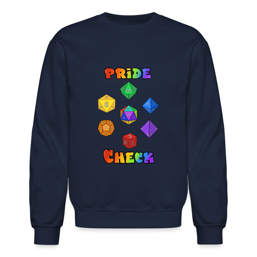 Pride Check Crewneck Sweatshirt - navy