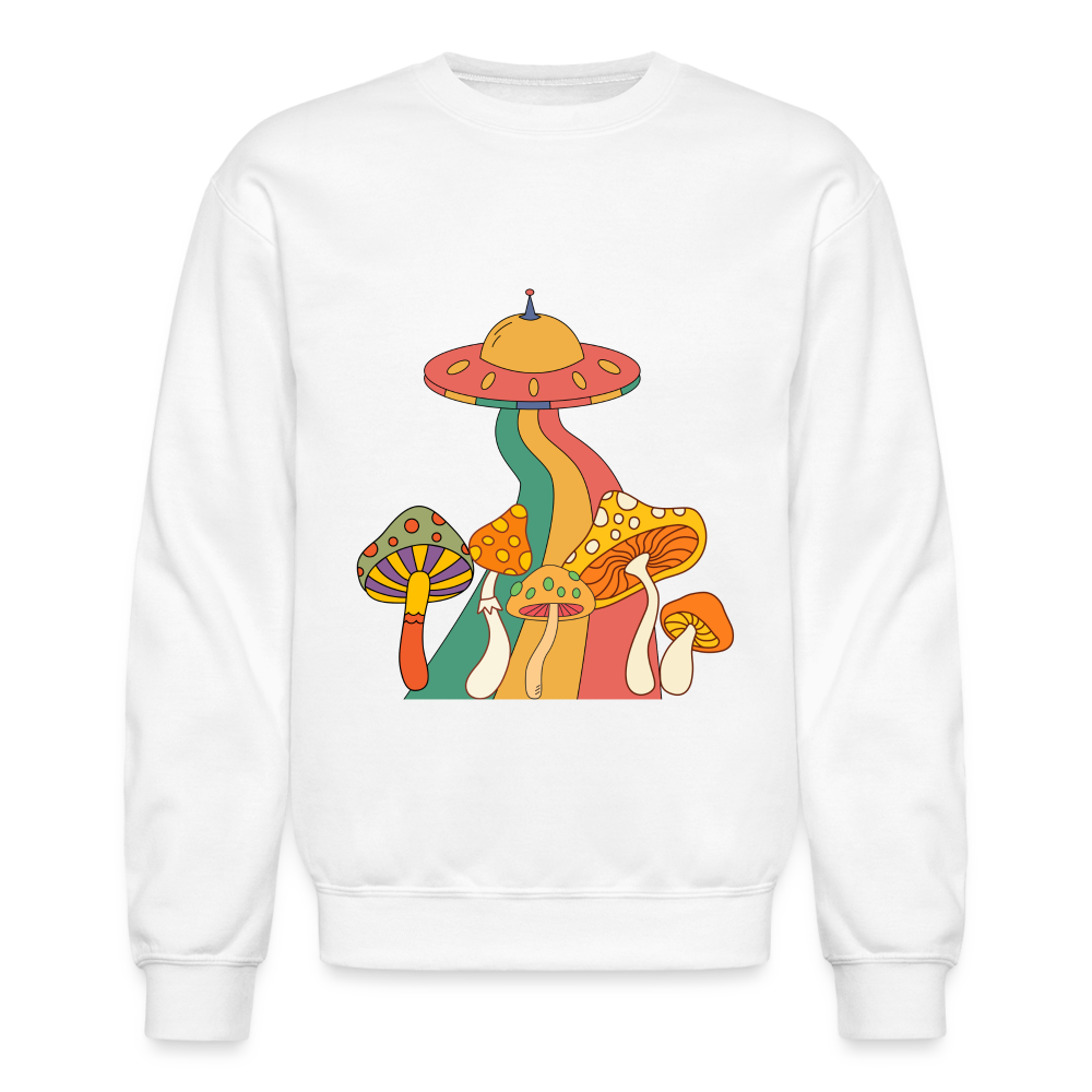 Space Mushies Crewneck Sweatshirt - white