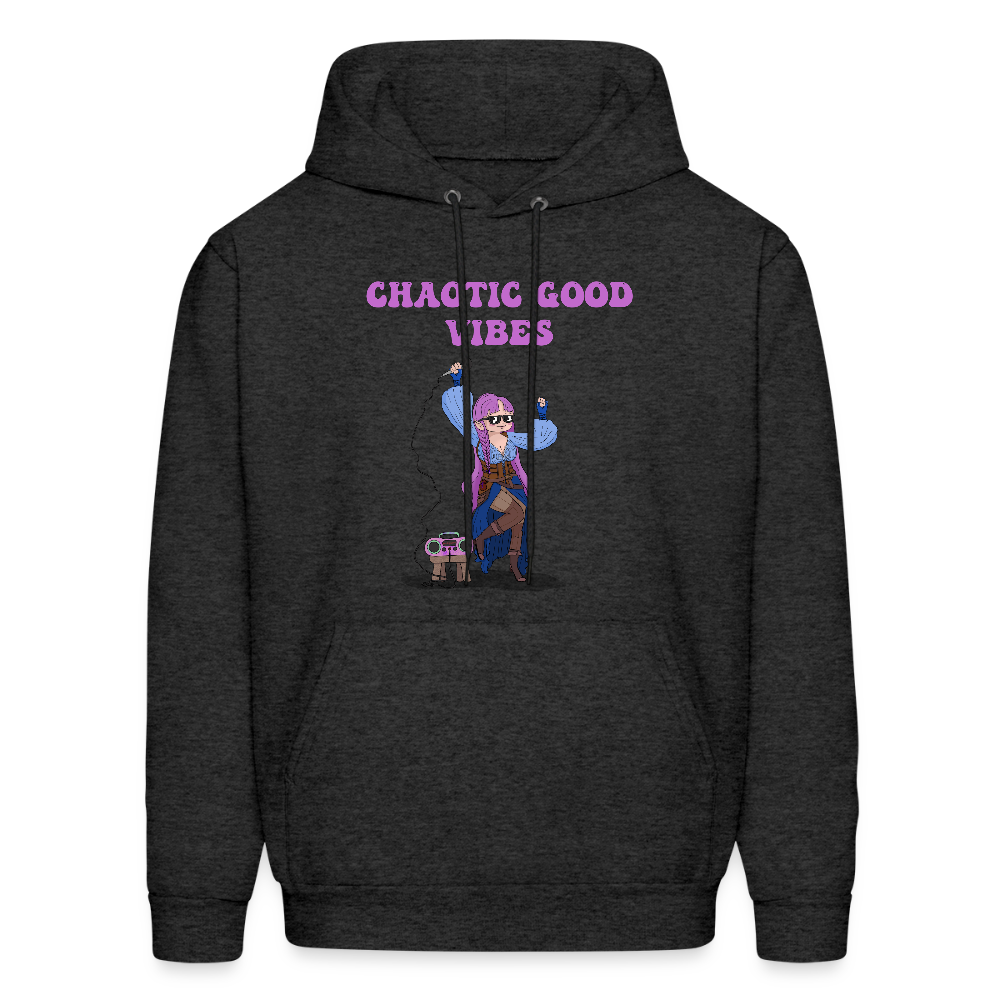 Chaotic Good Vibes Hoodie - charcoal grey