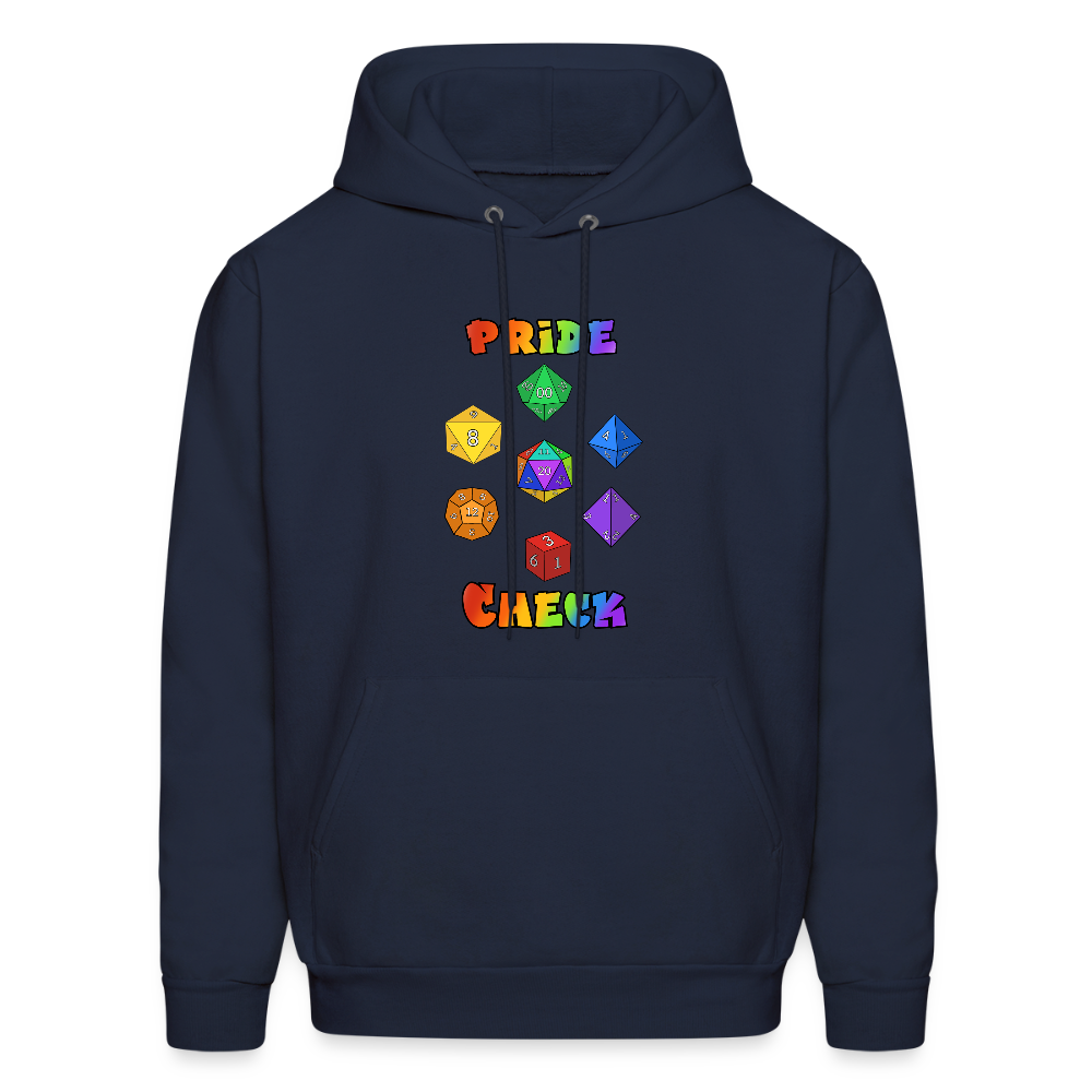 Pride Check Hoodie - navy