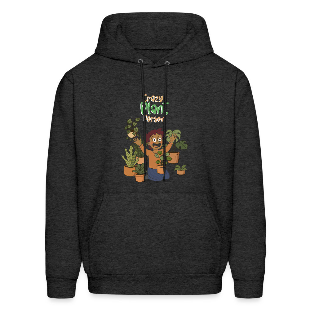 Crazy Plant Person Hoodie - charcoal grey