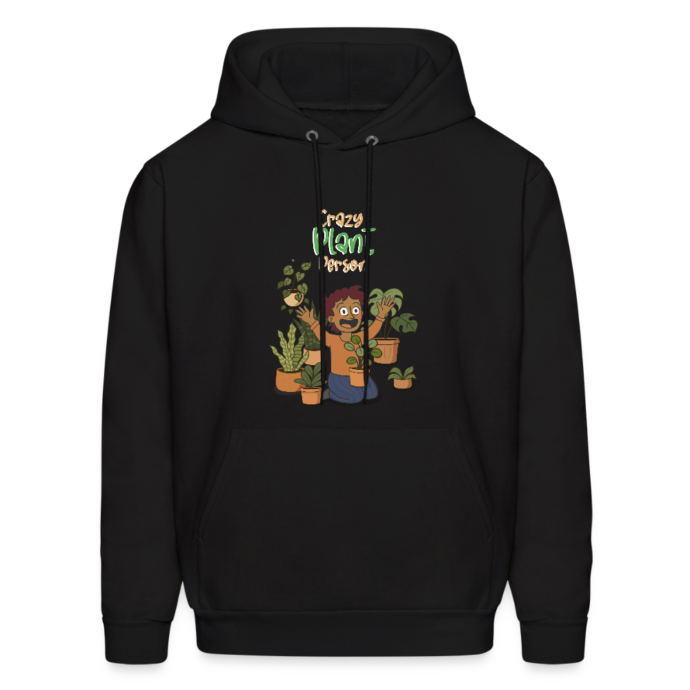 Crazy Plant Person Hoodie - black