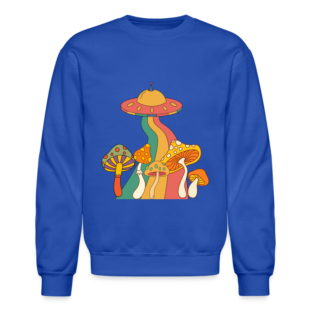 Space Mushies Crewneck Sweatshirt - royal blue