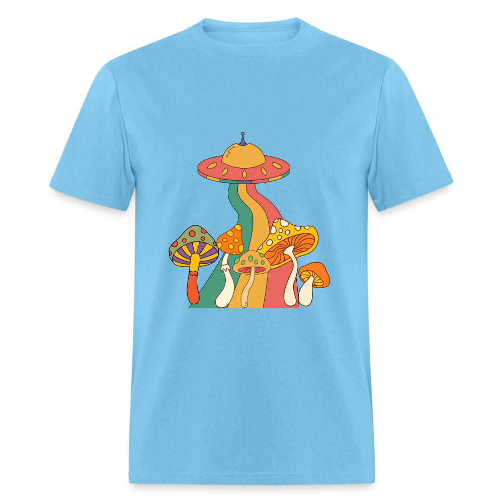Space Mushies Unisex Classic T-Shirt - aquatic blue