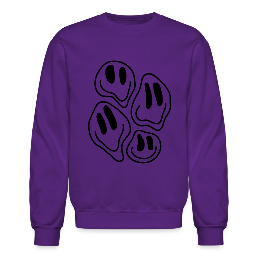 Droopy Smiles Unisex Crewneck Sweatshirt - purple