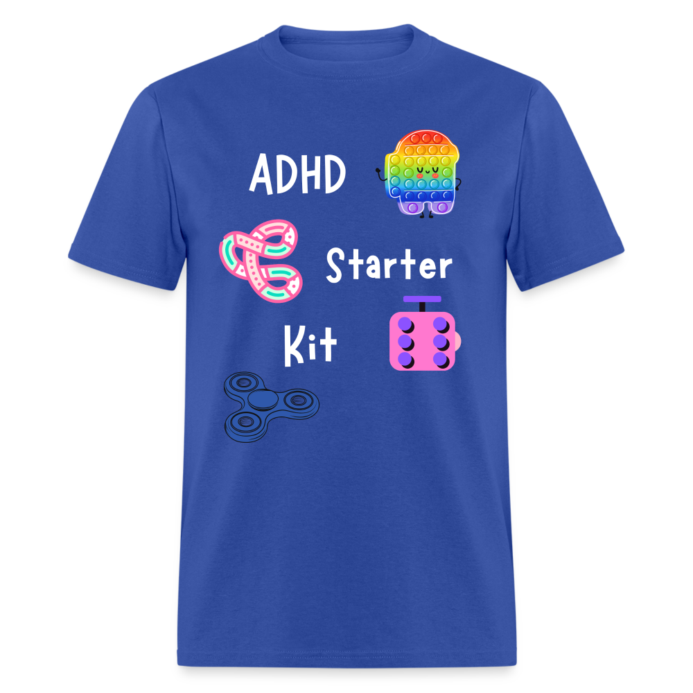 ADHD Unisex Classic T-Shirt - White - royal blue