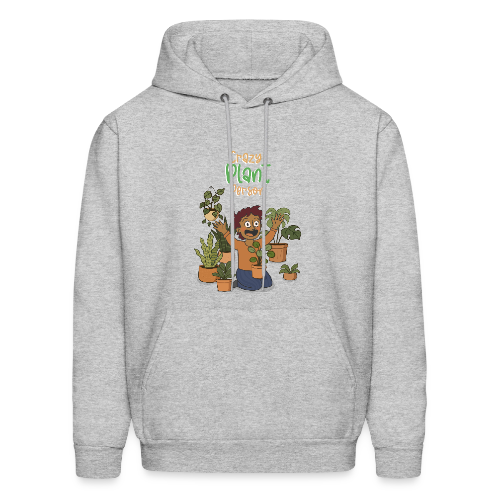 Crazy Plant Person Hoodie - heather gray