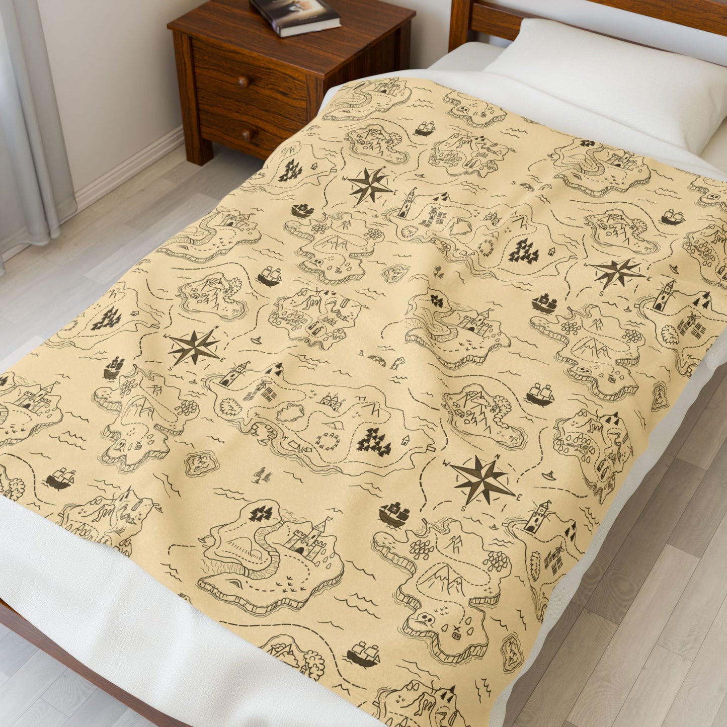 Adventure Awaits Velveteen Plush Blanket