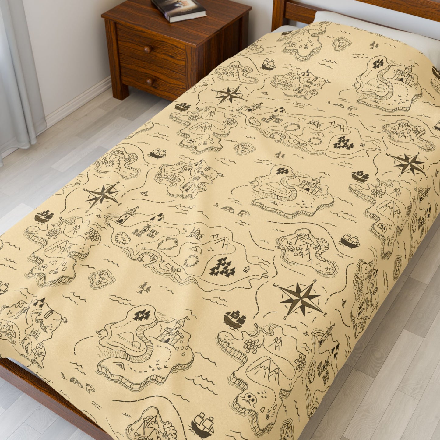 Adventure Awaits Velveteen Plush Blanket