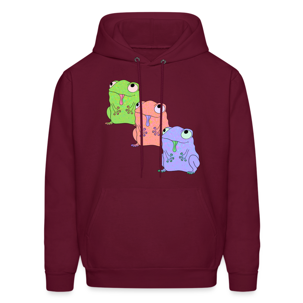 Froggy Friends Unisex Hanes Hoodie - burgundy