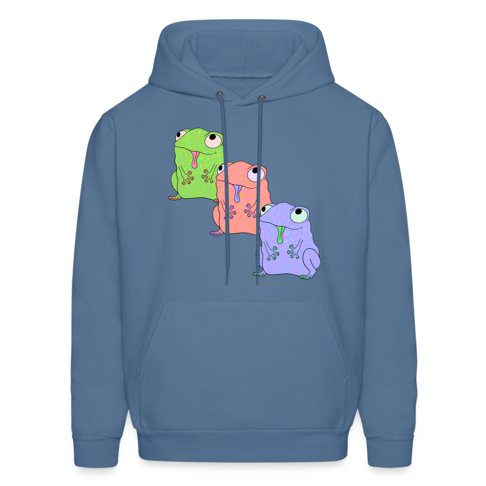 Froggy Friends Unisex Hanes Hoodie - denim blue