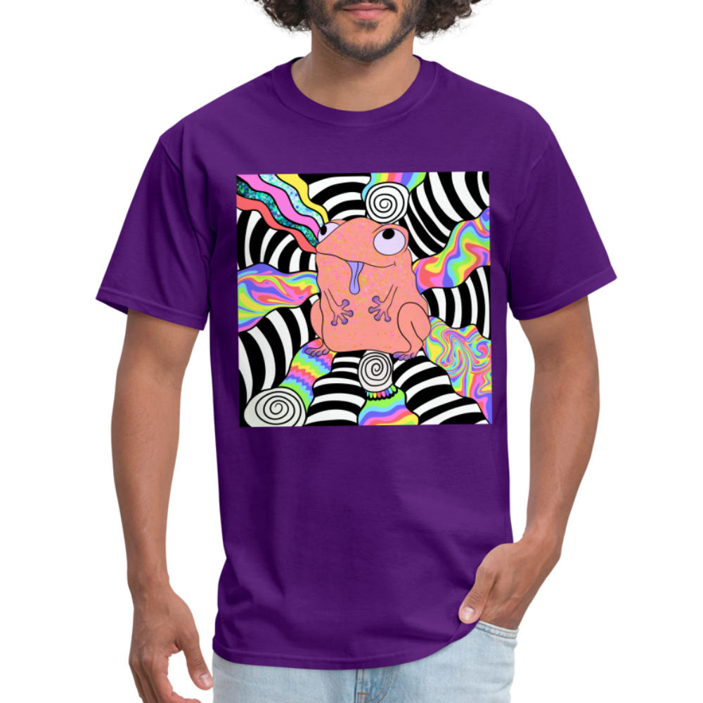 Acid Frogs Unisex Fruit of a Loom Classic T-Shirt - purple