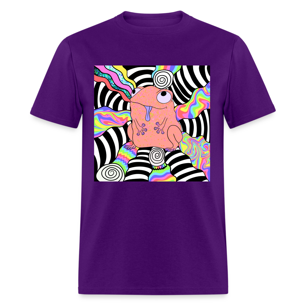 Acid Frogs Unisex Fruit of a Loom Classic T-Shirt - purple