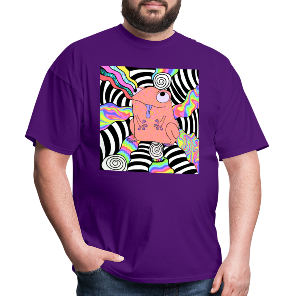 Acid Frogs Unisex Fruit of a Loom Classic T-Shirt - purple
