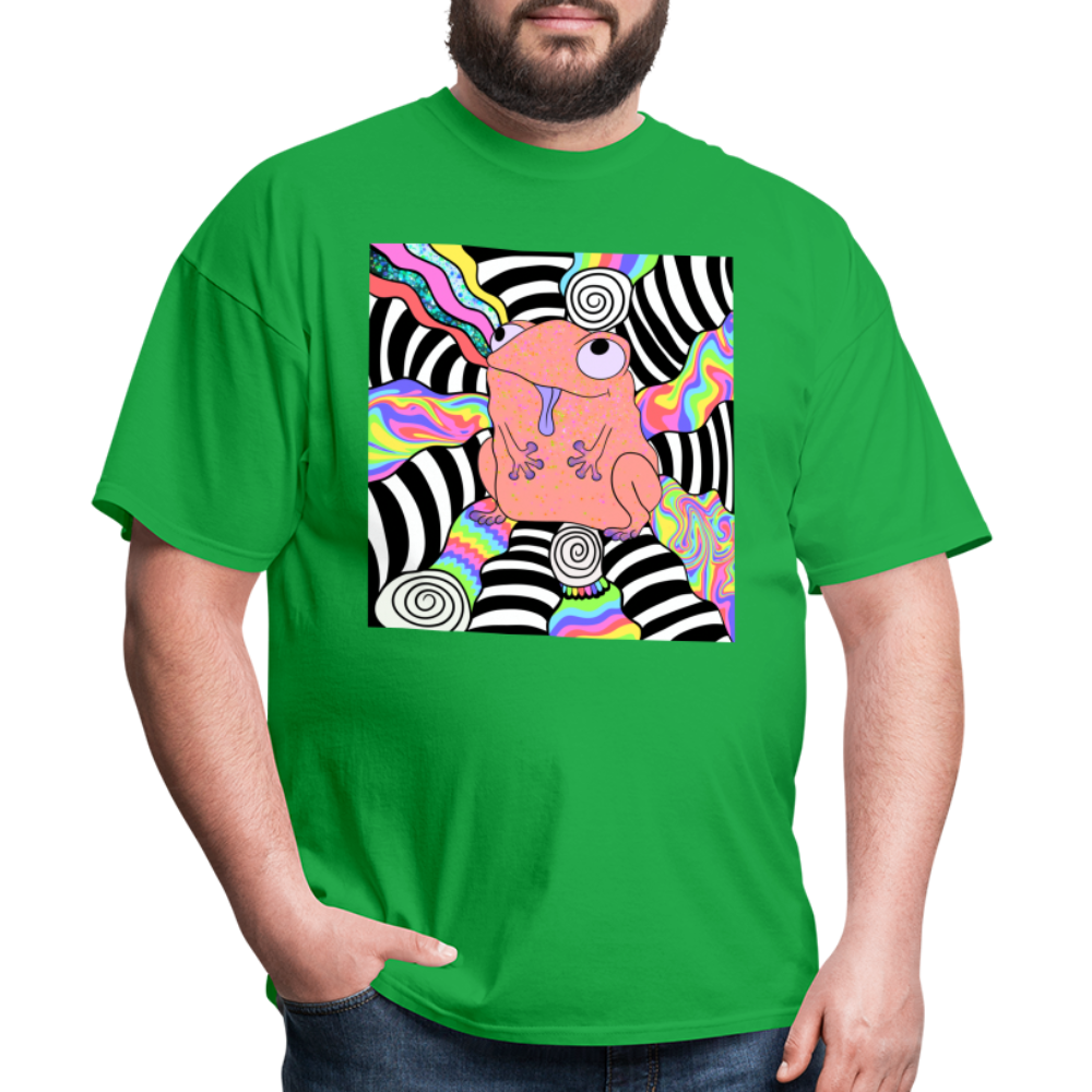 Acid Frogs Unisex Fruit of a Loom Classic T-Shirt - bright green