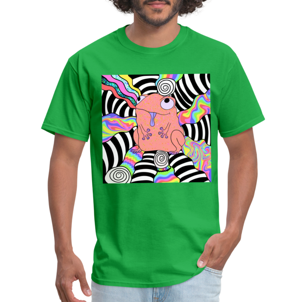 Acid Frogs Unisex Fruit of a Loom Classic T-Shirt - bright green